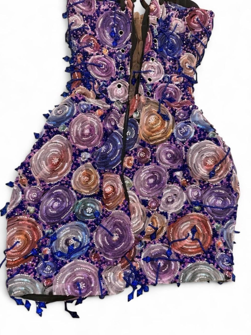 Girls Purple Sequin Party Dress